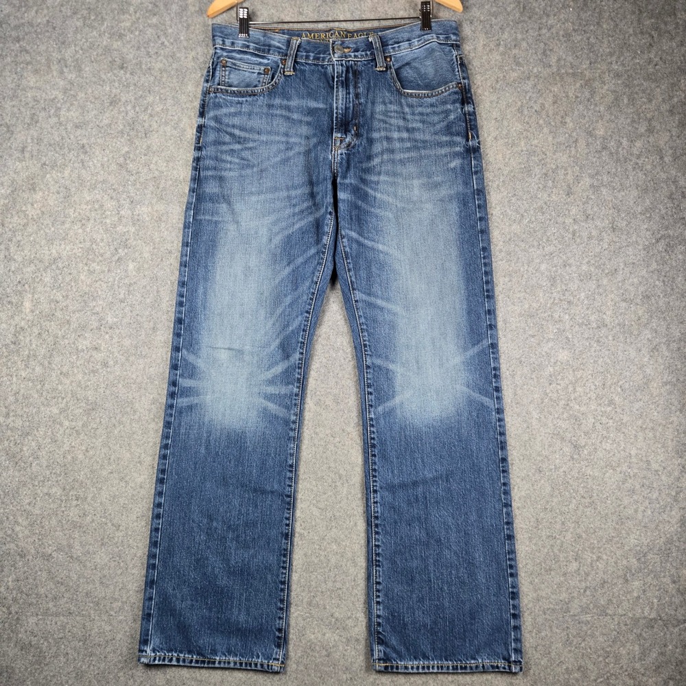 American Eagle Classic Bootcut Jeans Mens 33x34 Blue Denim Y2K Skater Grunge